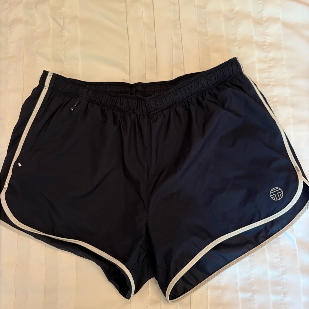 Tory Sport Navy and White Athletic Shorts Lightweight Design